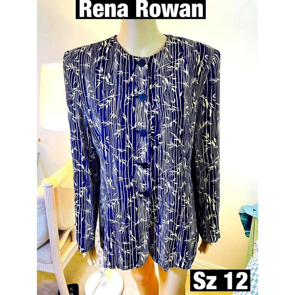 Rena Rowan, Asian Pattern, Lightweight Jacket Sz 12 Perfect Condition